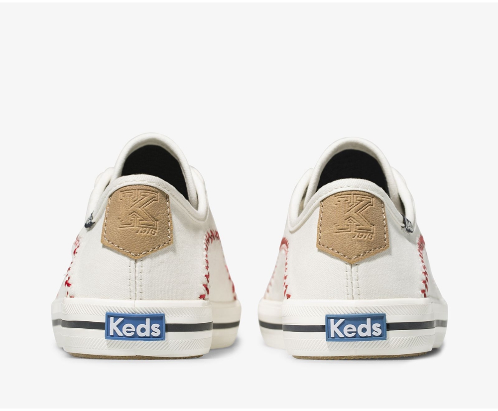 Keds Sneakers White - Kickstart Pennant - Womens CYWULH-820